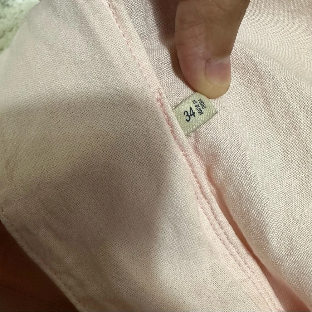 Faherty Malibu Chino Shorts Summer Pink Linen Cotton Men’s Size 34